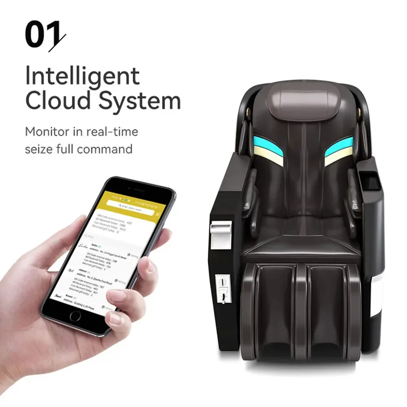 Commercial Vending Massage Chair with NFC Coin Bill SL-Track Relaxing 3D Massage Chairs Full Body Shiatsu Massage Chair