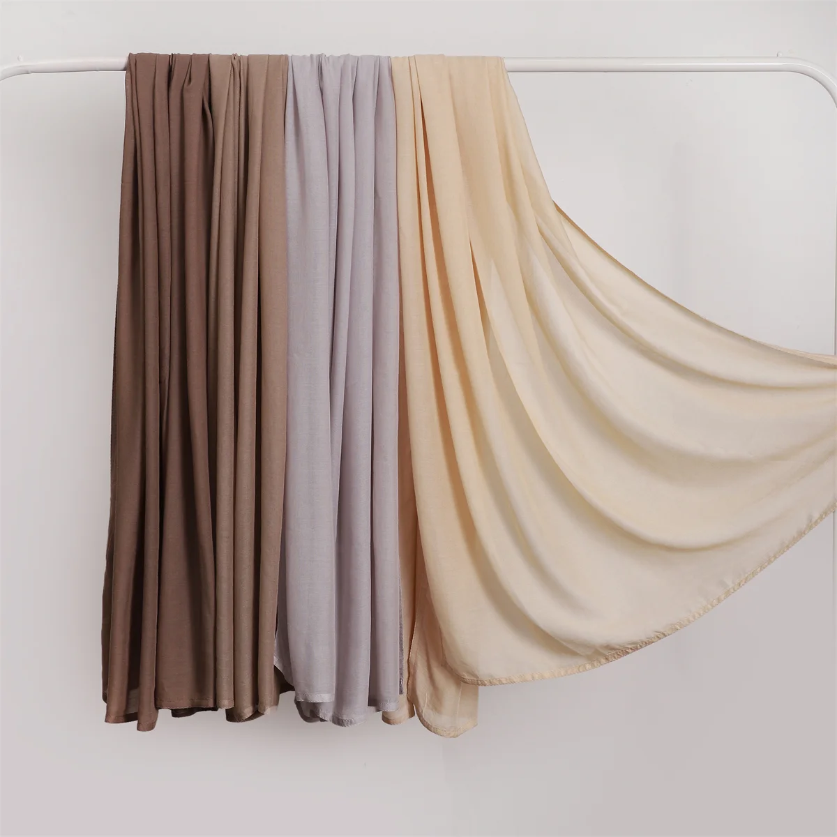 Baumwolle Rayon Modal Muslimischen Hijabs Für Frauen Schal Dünne Plain Schals Femme Musulman Weiche Kopftuch Islam Turban Stirnband 185*75CM