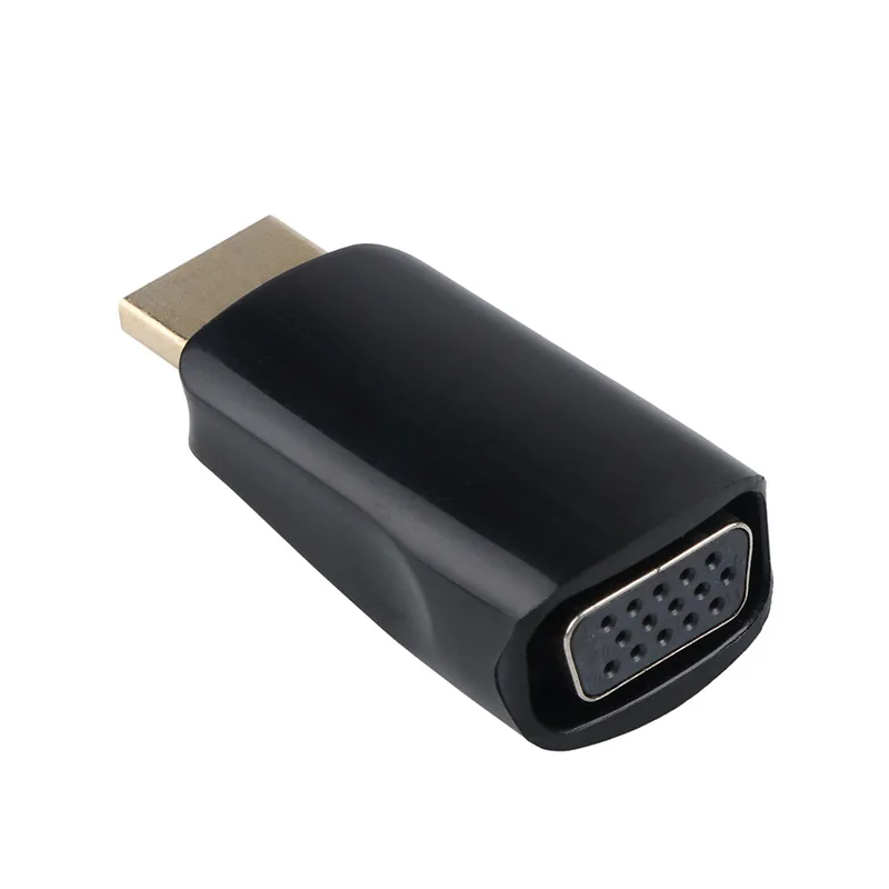 Adaptateur mâle vers VGA femelle compatible HDMI, HD 1080P, convertisseur de câble audio pour PC, ordinateur portable, boîtier TV, budgétaire