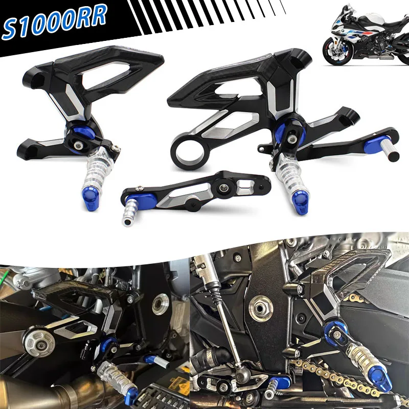 

Fit For BMW S1000RR S1000R 2019-2024 Motorcycle Adjustable Folding Foot Pegs Rest Rearset Rear Set Footpeg Footrest