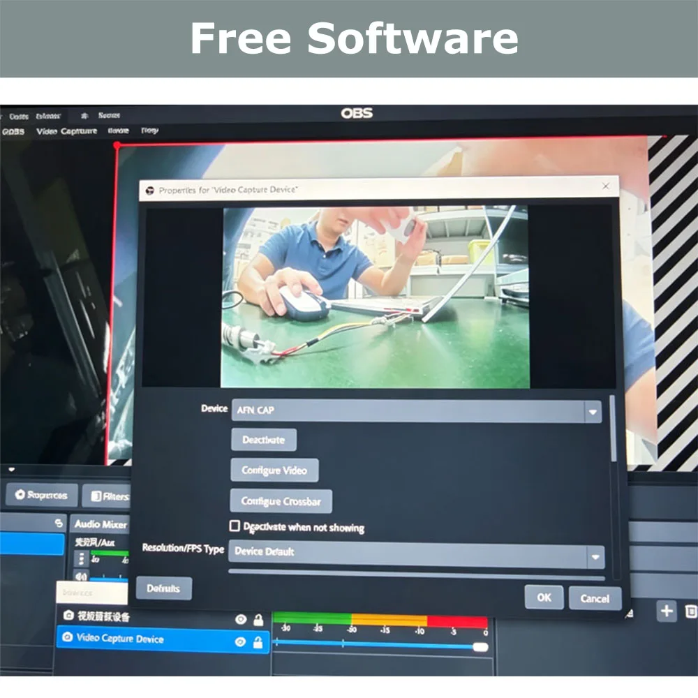 AHD to USB Video Capture Card 1080P USB-C 2MP AHD Input For CCTV Camera Reference Camera