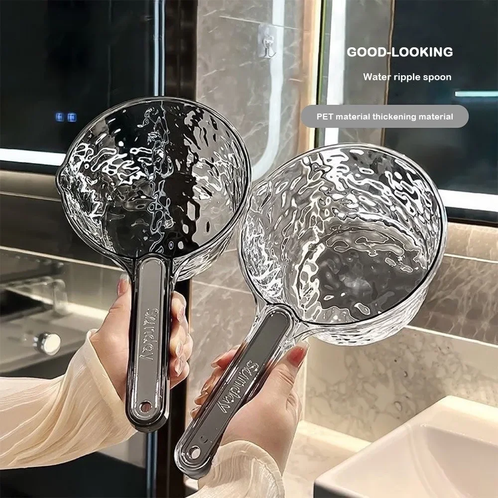 Durable Thickened Dipper Water Ladle PET Unbreakable Bathing Spoon Transparent Watering Flowers Spoon Kitchen Gadgets