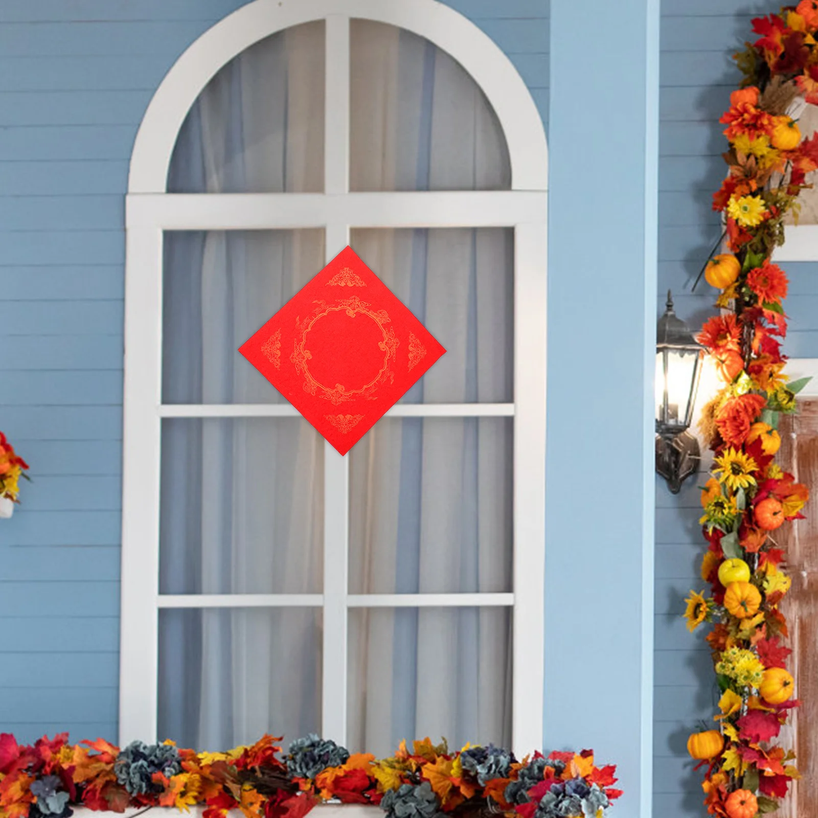 20 Sheets Chinese Spring Festival Couplets Red Xuan Paper Featuring Auspicious Fu Design Festive Decor for Doors Windows