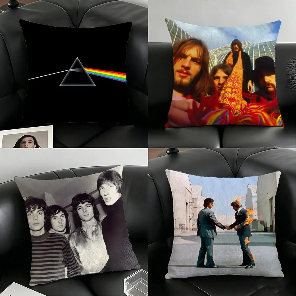 Pink F-floyd Band Pillow Case Linen Pillow Covers Cover For Couch Living Room Bench Patio Floor Linen Home Decor