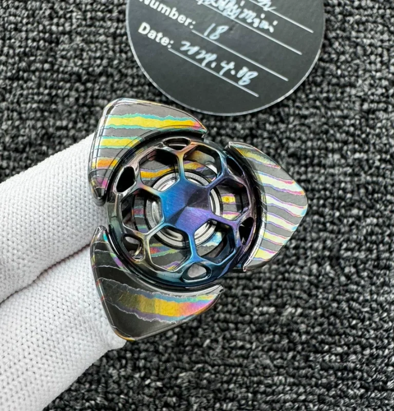 Used EDC Zircuti Mini+KAP zirconium rainbow button Stress Relief Toy Haptic Spinner Fingertip Gyroscope Decompression Toys