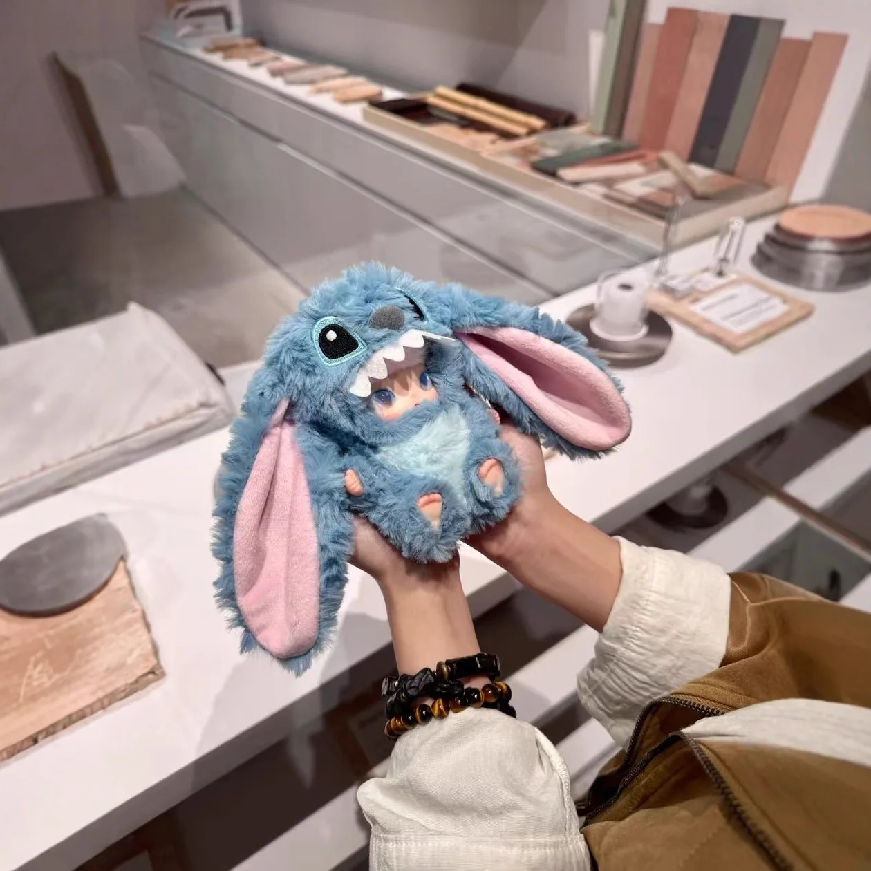 

Suitable for dimoo/labubu baby clothes with adhesive replacement, cute big ear set [excluding dolls]