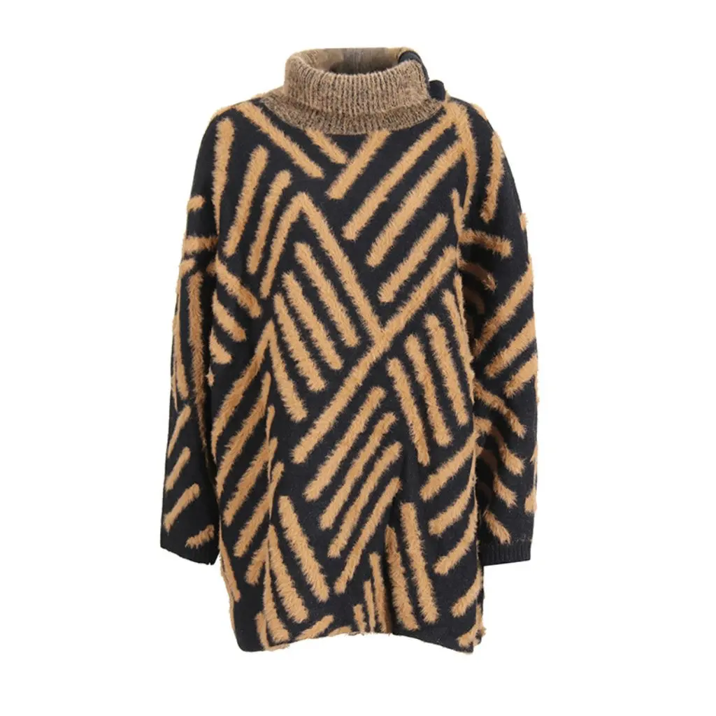 

Топ из норки в светском стиле для женщин, модный топ с застежкой на талии и полувысоким воротником, многофункциональный дизайн, новинка лета