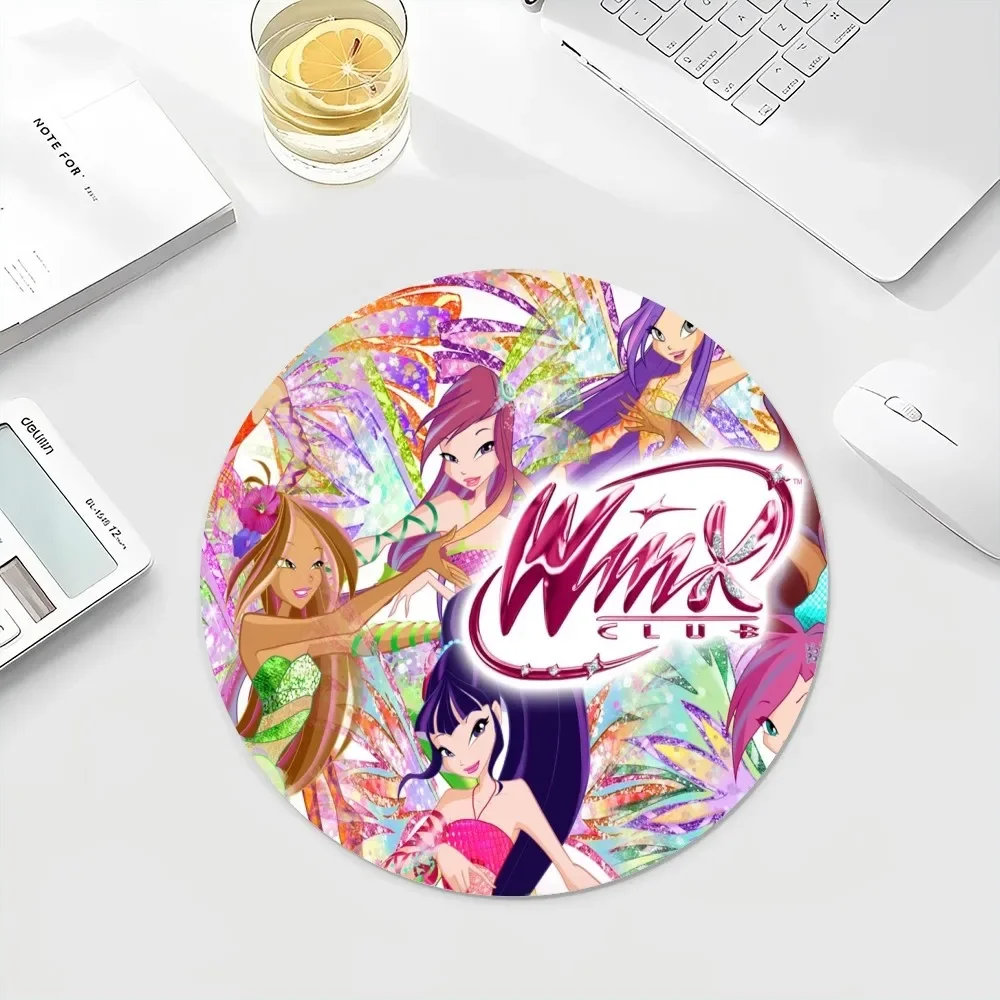 Girl W-Winx Clubs Round Custom Skin Big Promotion Table Mat Student Mousepad Computer Keyboard Pad Games Pad Deskpad Home Decor