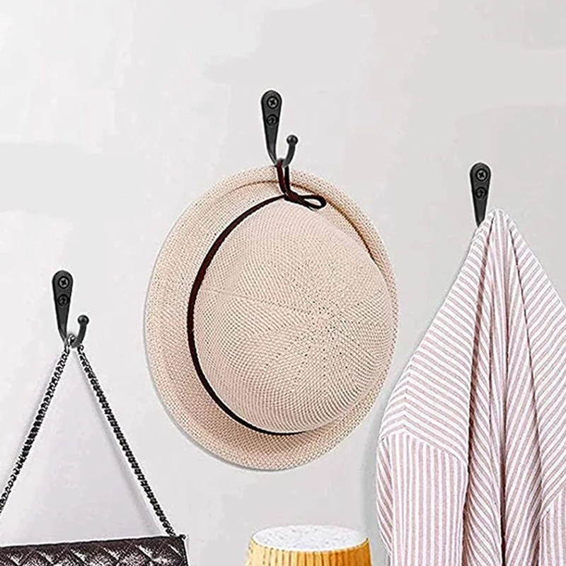 3-10pcs Vintage Hooks Small Antique Wall Hanger Curved Buckle Horn Lock Clasp Hook For Wooden Jewelry Box Furniture Home Decor
