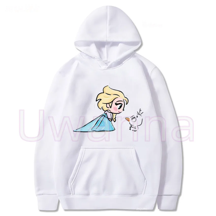 Cinderella Princess Hoodie Women Printed Cartoon Little Mermaid Hoodies Female Sweatshirt Harajuku Tops Fleece Clothing