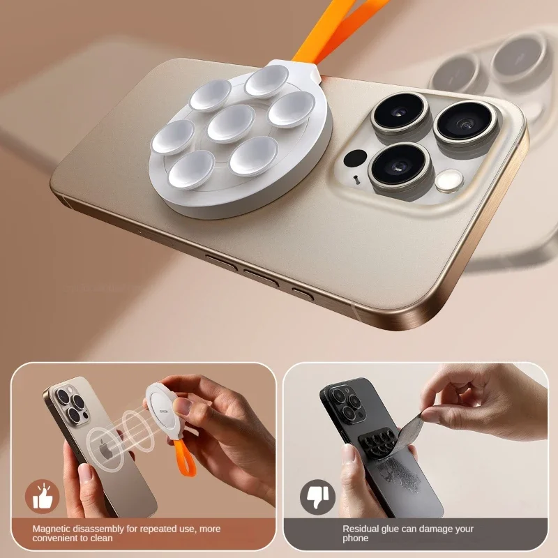 Xiaomi Silicone Magnetic Suction Cup Phone Mount Strong Phone Case Stand Grip For Selfies Hands Free Mirror Shower Indoor Holder