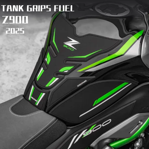 2025 Z900 Z 900 탱크 그립 연료 탱크 패드 가와사키 Z900 액세서리 오토바이 무릎 그립 데칼 연료 오일 미끄럼 방지 2025-