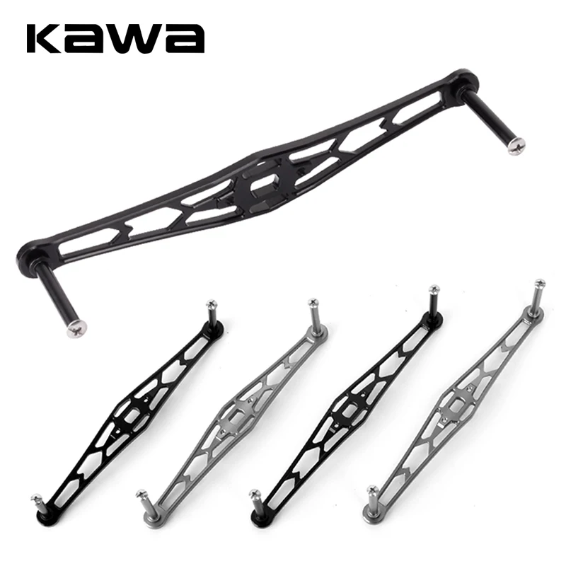 Nouvelle poignée de pêche Kawa en alliage d'aluminium sans bouton pour moulinet baitcasting D/A/S, taille du trou 7*4/8*5mm, longueur 130/140mm, moulinet DIY