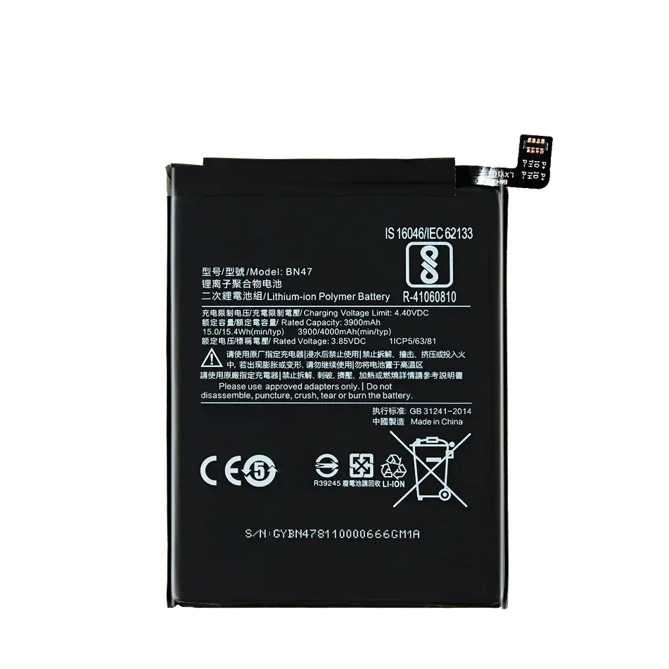 Battery BN47 for Xiaomi Redmi 6 Pro 6Pro / Mi A2 Lite Mi A2Lite Phone Replacement Batteries