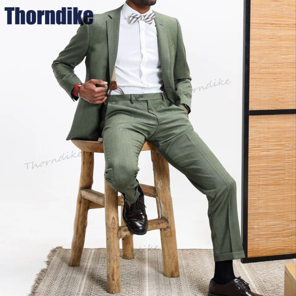 

Thorndike New Arrival Men Suits African Blazer Sets Notch Lapel Boyfriend Suit for Wedding Elegant Full Men's Suit kostuum heren