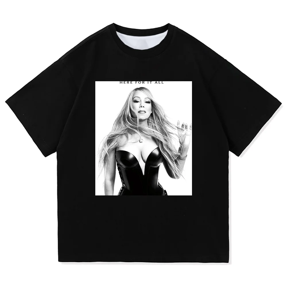 

Футболка Mariah Carey Here for It All, новинка 2025, альбом, мужская/женская одежда в стиле ретро, одежда в стиле Харадзюку, винтажные футболки OVERSIZE