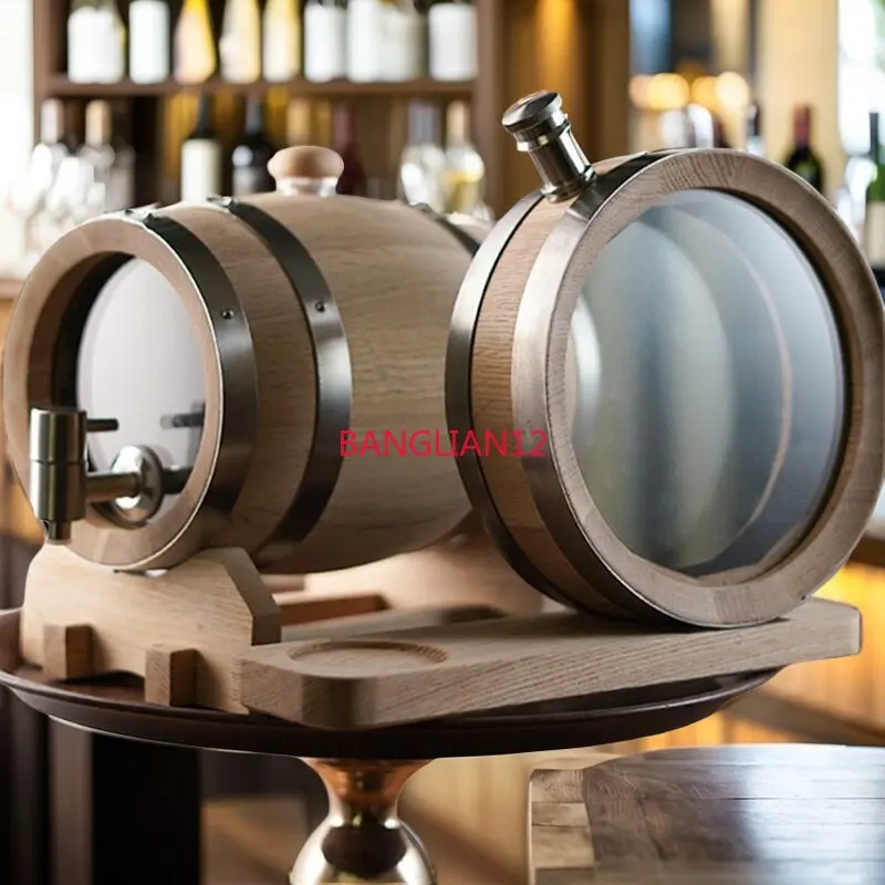 

Visual glass oak barrel, sparkling wine barrel, 750ML-10L