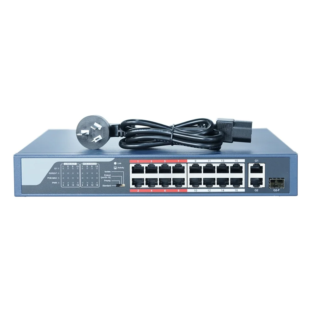 Imagem -05 - Interruptor de Rede Lan Hik-poe Ds3e0318p-e mb Desbloqueado 16ch Lan