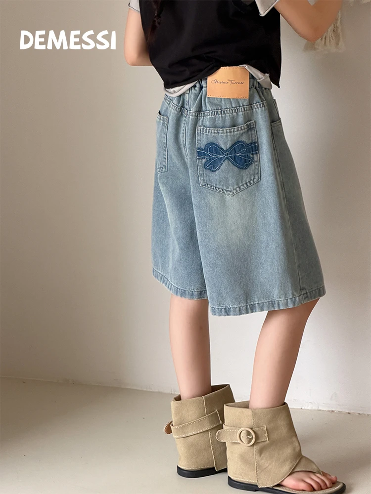 shorts-en-jean-legers-a-jambe-droite-pour-filles-demessi-–-nouvelle-collection-printemps-ete-–-pantalon-cinq-quarts-a-taille-elastique-en-melange-de-coton