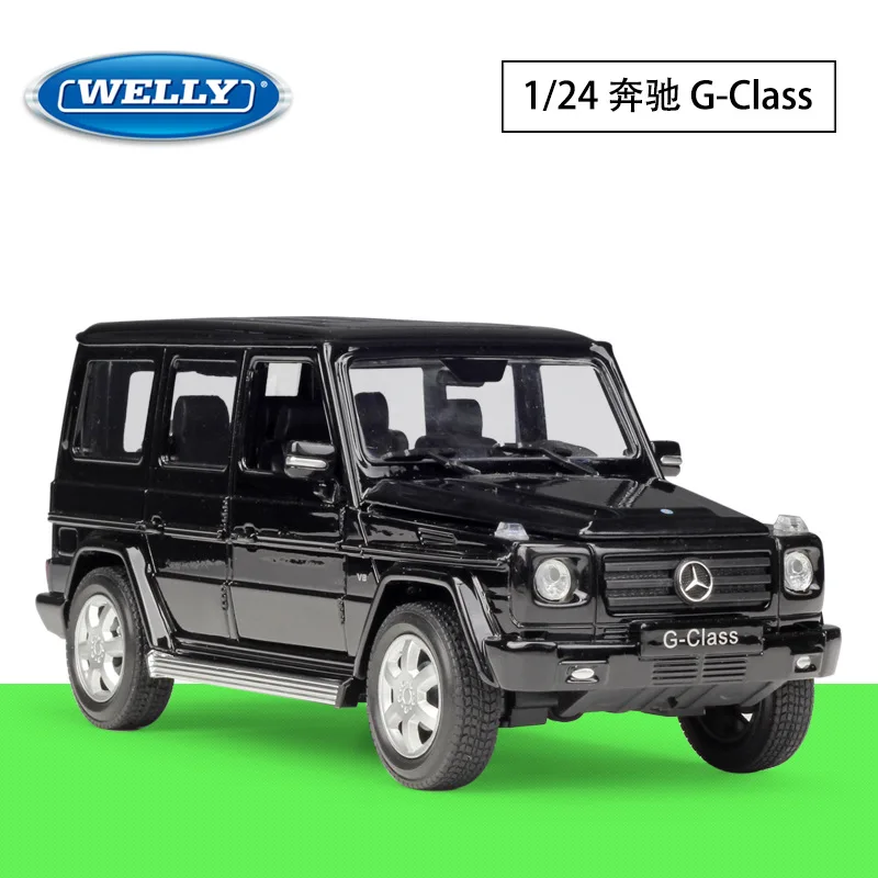 WELLY 1:24 Mercedes G-Class SUV Off road Vehicle Simulation Alloy Car Model Adult Collection Children Funny Toys For Kids Gifts