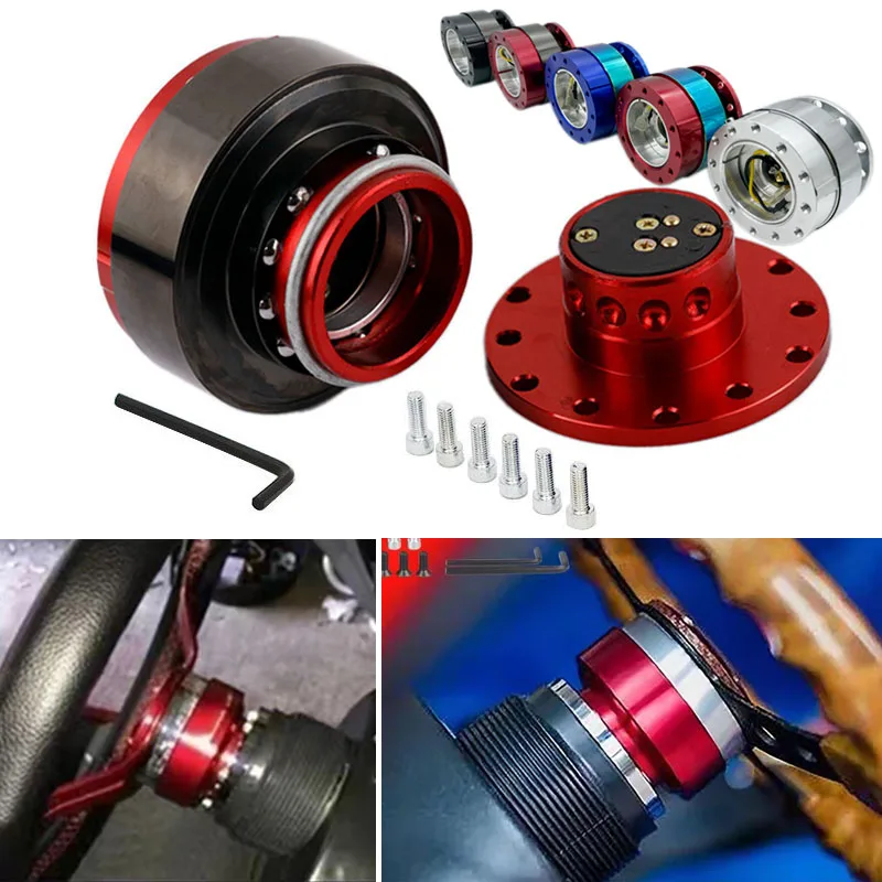 Universal Race Steering Wheel Snap Off Quick Release Hub Adapter Boss Kit Steering Wheel Ding Sound Quick Release Steering Wheel