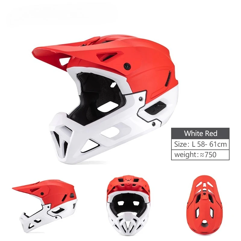 LUMDEER Black Anti-Impact Bicycle Helmet Mtb with Visor Full Face Sports In-Mold DH MTB Bicycle Helmet Casque Moto Cross image 3
