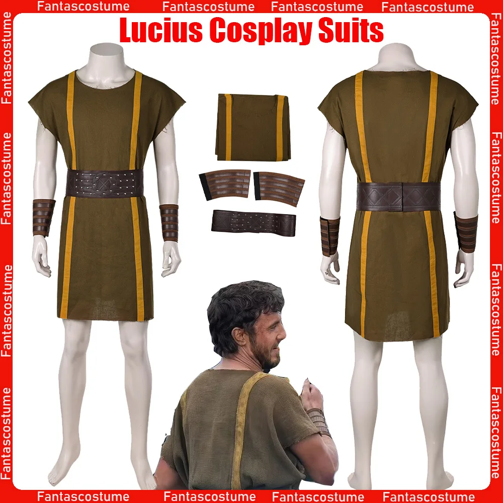 Movie Gladiator Lucius Cosplay Costume Roleplay Robe Belt Handguard Adult Suit Outfits Halloween Carnival Party Men Male Clothes