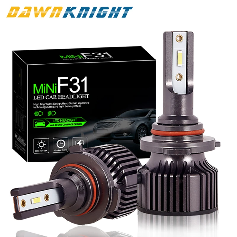 2PCS Mini Turbo H7 H4 Auto Led Headlight 12V 6000K 10000LM Lamp H1 H8 H11 9005 HB3 9006 HB4 D2S Led Bulb For Car