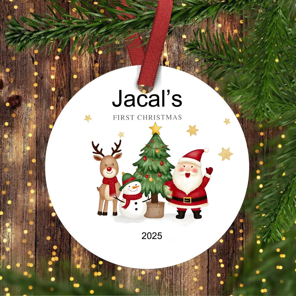 حلي عيد الميلاد الأولى المخصصة للطفل، زينة عيد الميلاد الأولى اللطيفة لحديثي الولادة، تذكار شخصي للأطفال، حلي عيد الميلاد الأول