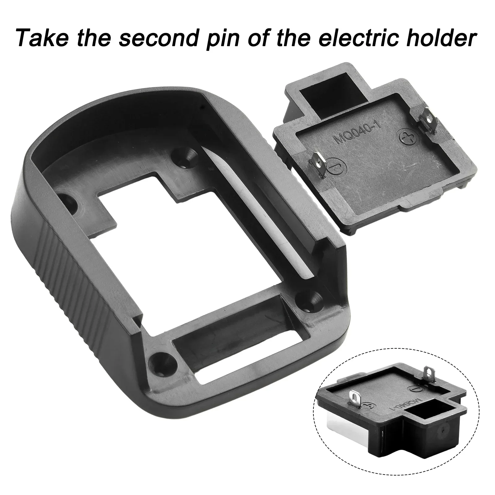 

For BL1830 BL1430 BL1860 Connector Holder Battery Adaptor Electric Tools 1pcs Black Part Replacement Two Prongs