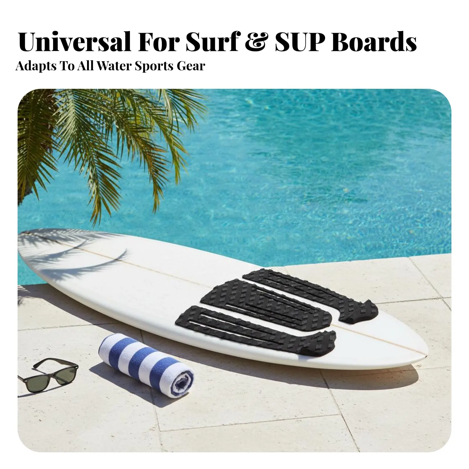 

Набор из 3-х противоскользящих накладок для досок для серфинга и SUP-бордов, водонепроницаемые, с текстурой D, из пеноматериала, для улучшения сцепления