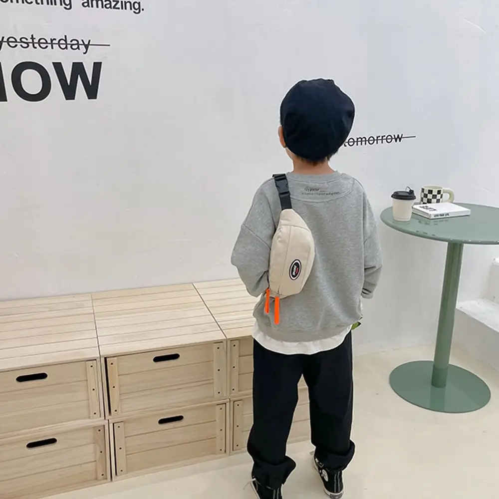 Boys Handsome Chest Bag Korean Kids Trend Messenger Bag Children's Leisure Shoulder Small Package Mobile Phone Bag Fanny Pack