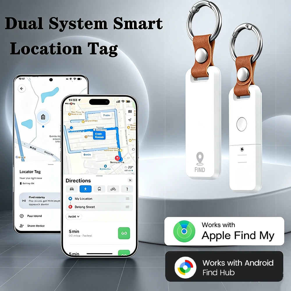 Slim Smart Tracker Finder Works with IOS & Android Google Find Hub Anti-Lost Locator Portable Wallet Item Finder for Key Luggage