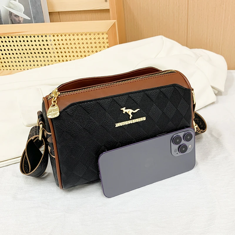 New Luxury High Quality Women Messenger Bag Famous Designer Lady Shoulder Bags Fashionable Checkered Trendy Crossbody Bolsas Sac