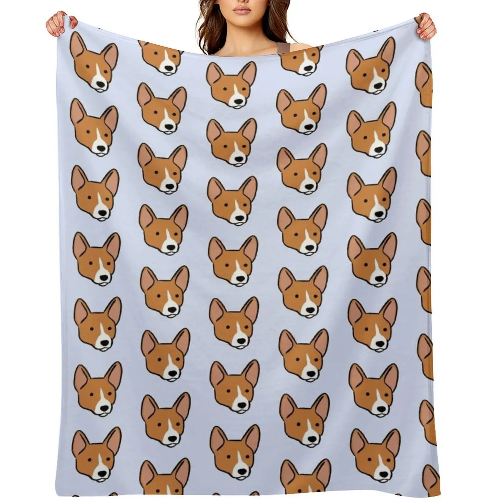 

Basenji dog cute illustration Throw Blanket Baby Vintage Blankets For Baby Comforter Blankets