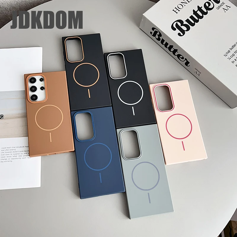 

JDKDOM Magnetic Wireless Charging Phone Case For Samsung S25 Edge S24 S23 FE Plus Ultra A54 A15 A25 A35 A17 A07 A56 A36 Cover
