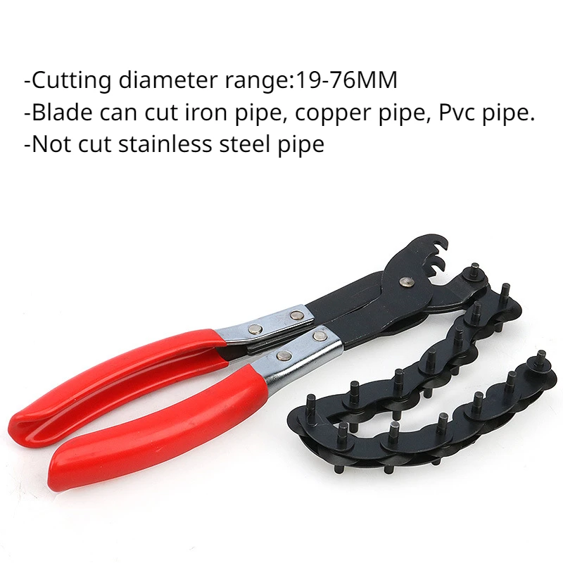 Exhaust Pipe Cutter Chain Tool Adjustable Pipe Cutter Chain Pipe Cutter Three-Way Catalytic Carbon Steel Tubing Cutter