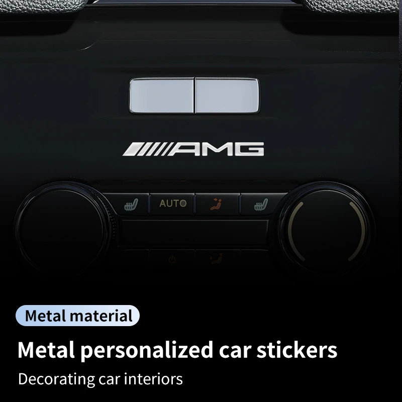 3D Metal Car Emblem Letter Decorative Stickers Badge Decal For Mercedes Benz AMG W204 W205 W203 W211 W201 W210 GLE GLC GLS CLA