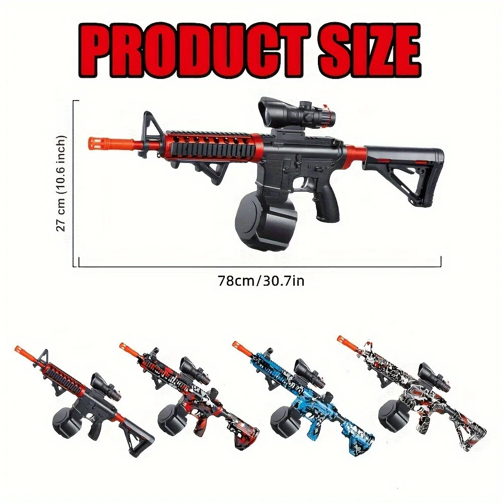 Blaster-Pistole, elektrischer Ball-Blaster, coole Spielzeugpistole mit hoher Orbeez-Pistole, wiederaufladbares Splatter-Ballspielzeug für Outdoor-Aktivitäten