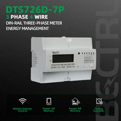 DTS726 7P WIFI 3 Phase Din Rail Tuya 50/60Hz 3*120V 3*220V 3*230V WIFI Smart Energy Meter Timer Power Consumption Monitor