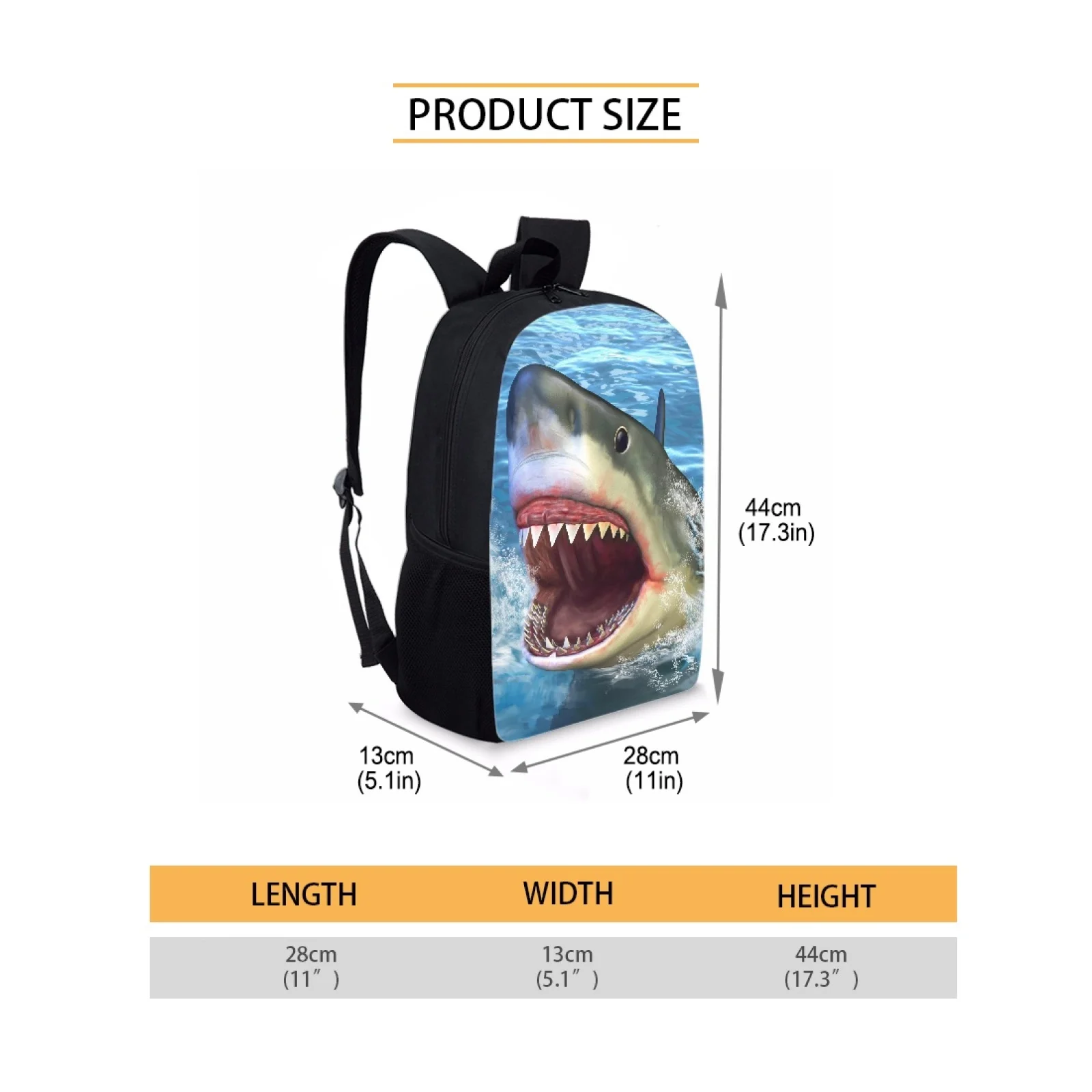 Bookbags Kids School Bags for Teenager Boy Girl Children Backpack Cute Shark Print School Satchels Schoolbag Student Book Bag