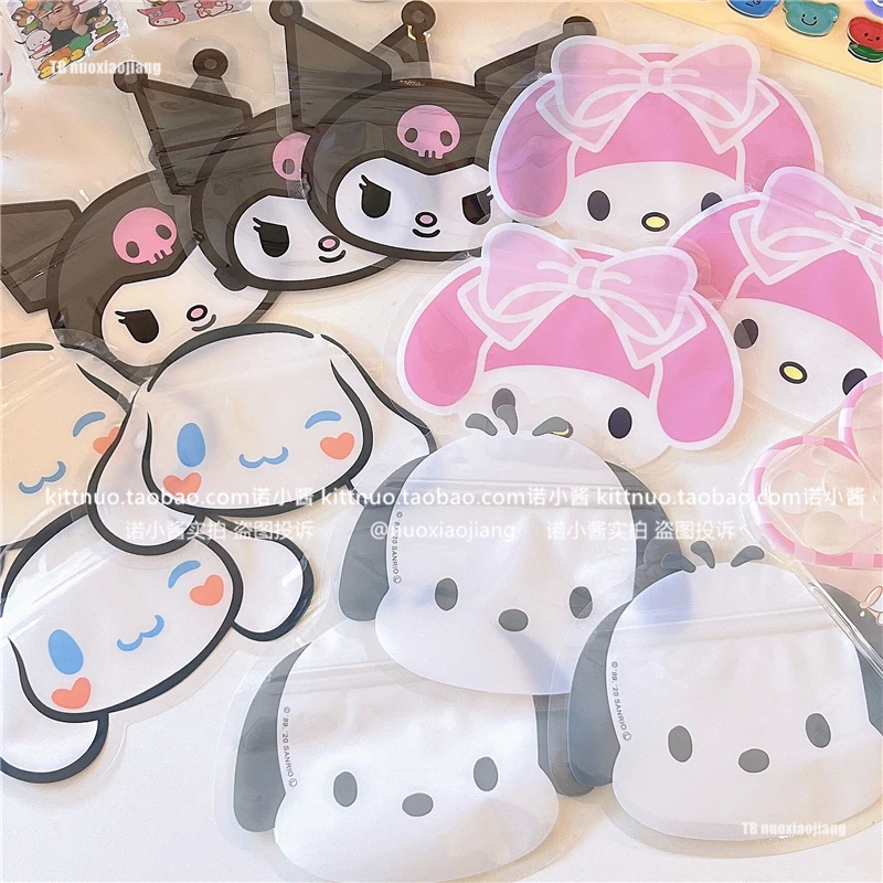 かわいいハローキティ サンリオ 透明ジップロックバッグ アニメ周辺グッズ クロミ 大きな耳の犬 パチャ犬 メロディ ジップロック キャンディ収納