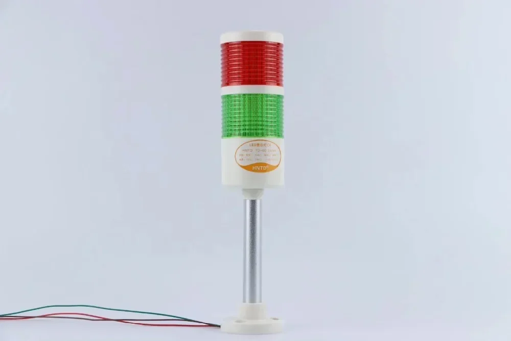 D60 24V OftenBright Industrial Signal Tower Safety Stack Alarm Warning Lamp Multilayer Rod Type With buzzer For CNC Machines