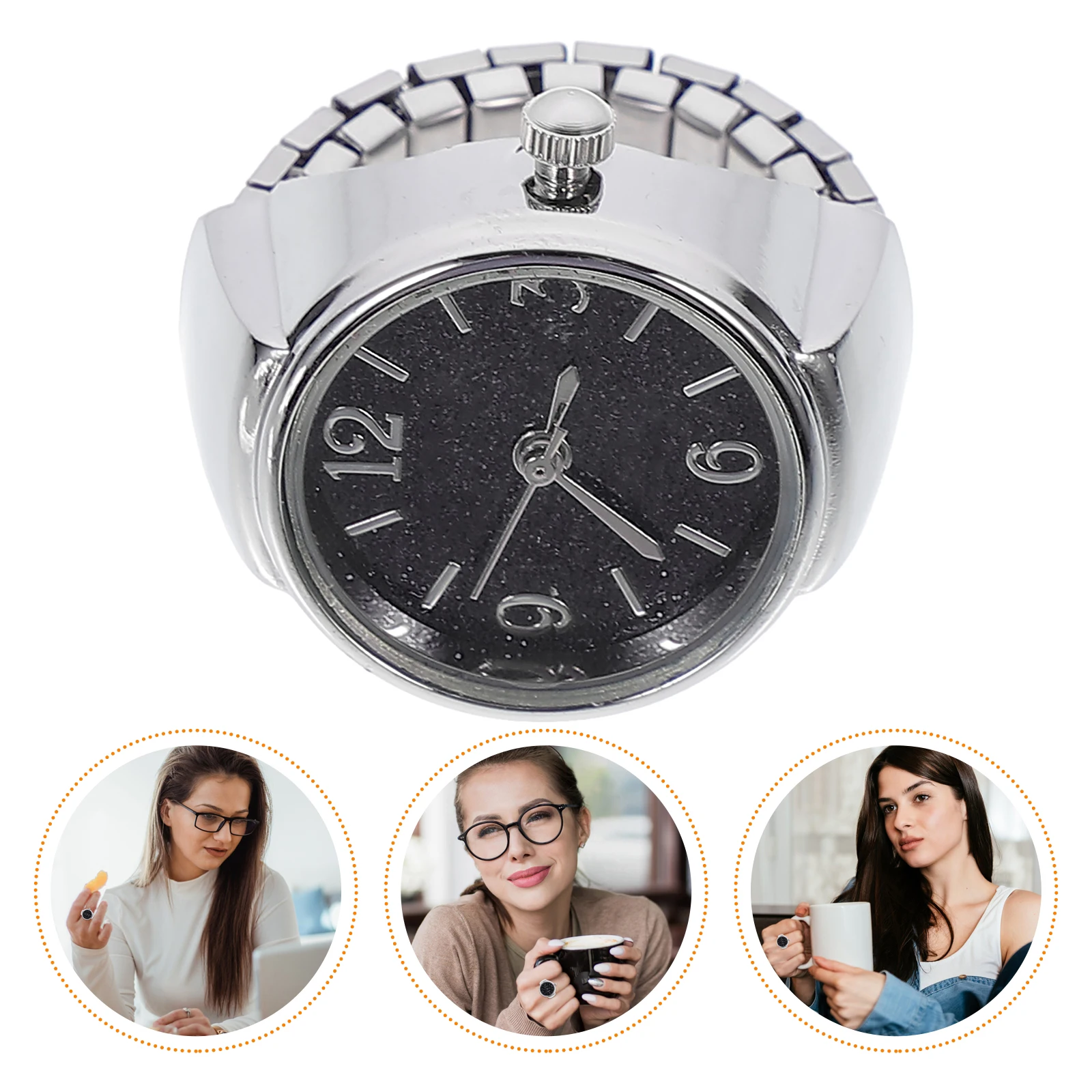 

Round Finger Watch with Precise Quartz Movement Stylish Numerals Design Comfortable Fit Ideal for Casual and Formal Occasions