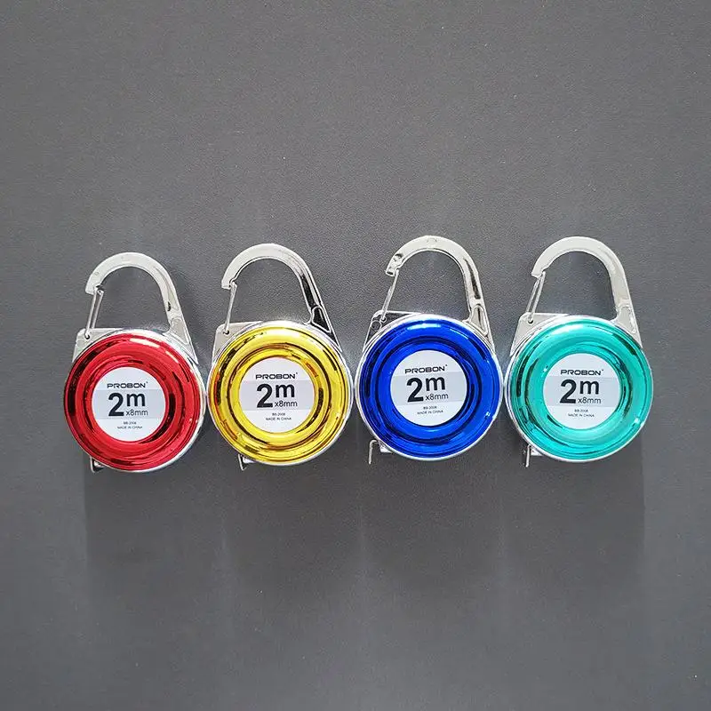 1pcs Mini Keychain Tape Measure 2m Small Steel Ruler Multipurpose Gift Ruler Compact Measuring Tool For Home & Office