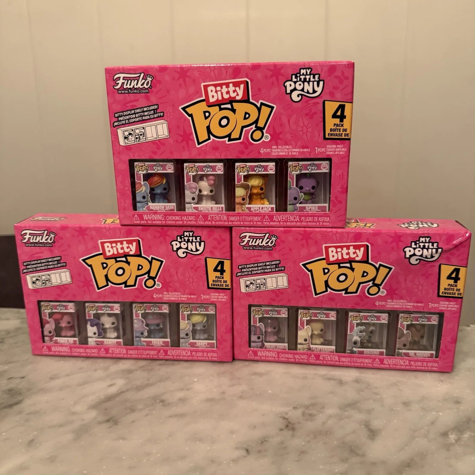 

My Little Pony Bitty Pop My Little Pony 4-Pack Series Funko Official Genuine Figure Twilight Sparkle Fluttershy Fans Mini Statue