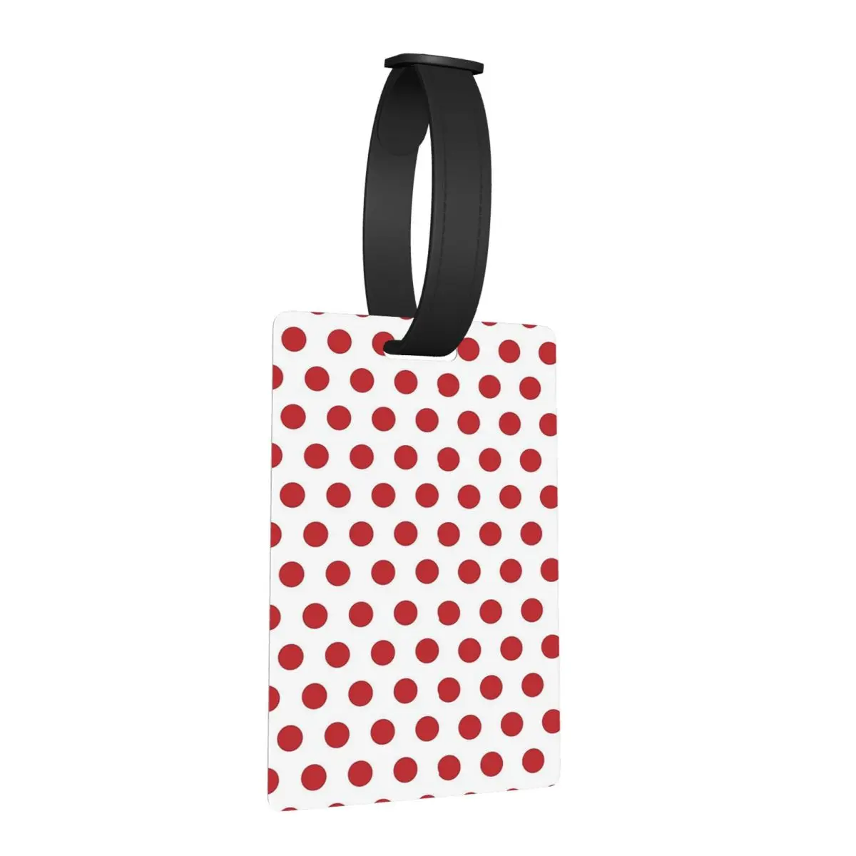 Red Polka Dot On White Luggage Tags Suitcase Accessories Travel Baggage Boarding Tag Label Holder ID Name Address