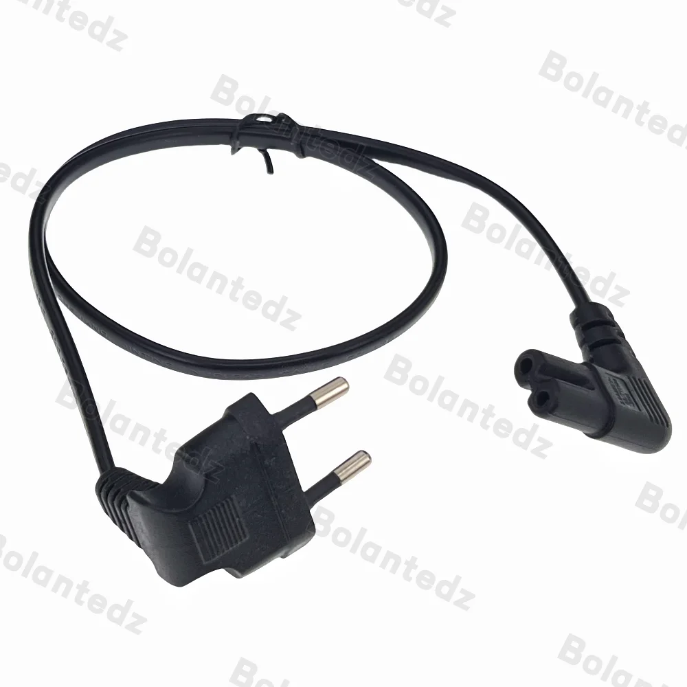 EU Schuko CEE7/16 To IEC320 C7 Angle Converter Angle Extension Cable for Samsung Philips Sony LED TV Figure8 AC Power Cord 0.6M