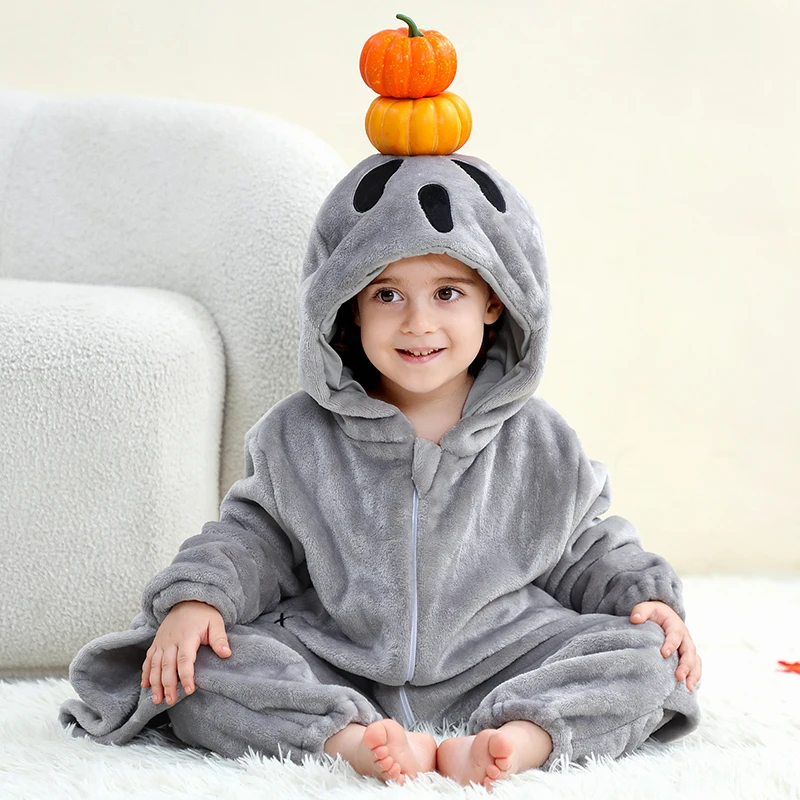 MICHLEY Halloween Weihnachten Baby Strampler Flanell Cosplay Kleinkind Infant Kleidung Insgesamt Bodys Overall Kostüm Für Mädchen Jungen
