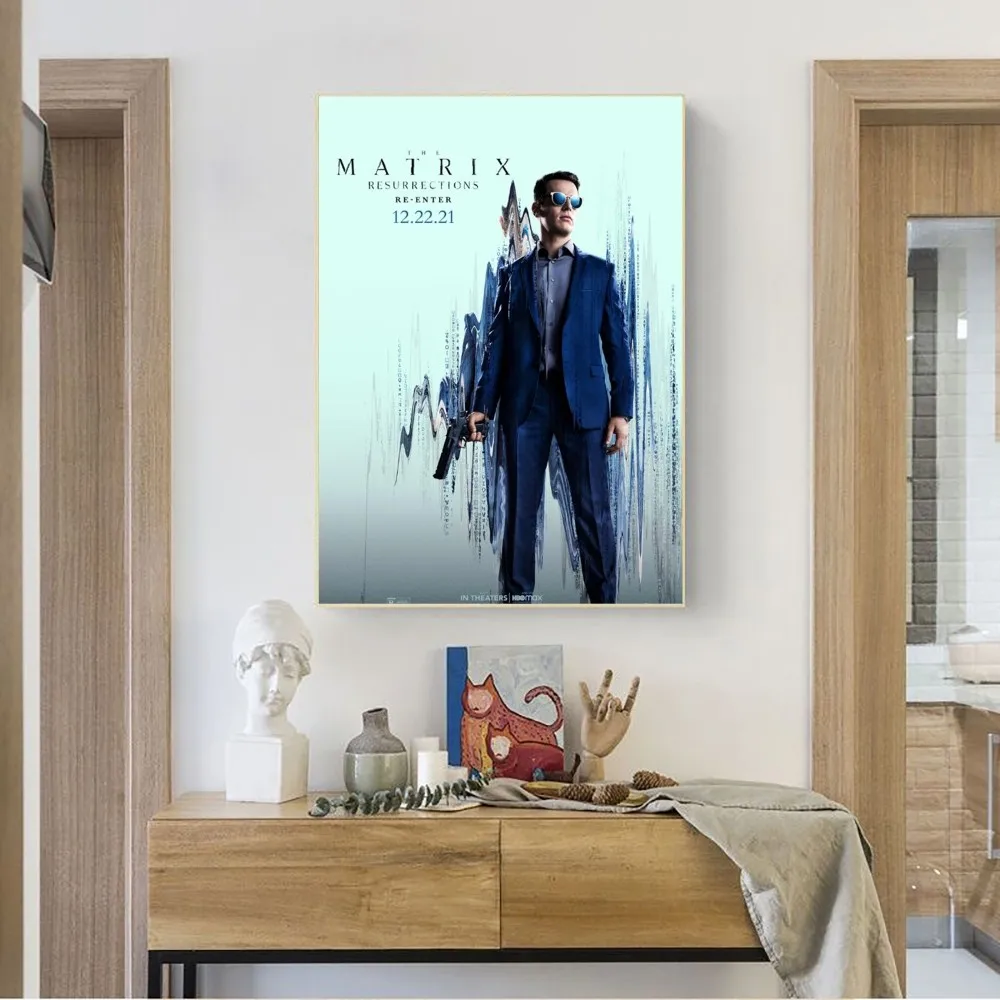 Movie The Matrix Resurrections Poster No Framed Poster Kraft Paper Vintage Poster Wall Art Painting Bedroom Study Stickers